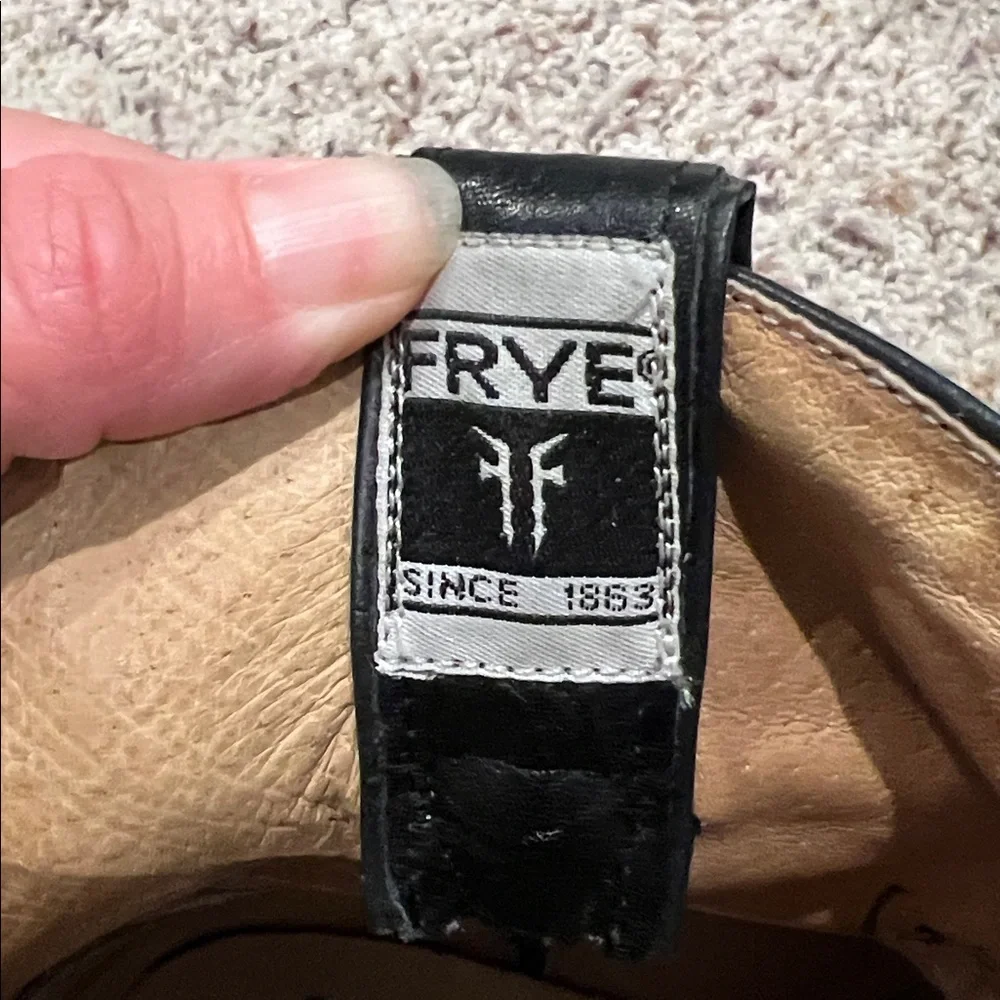Frye Black Leather Ankle Cowboy Boots - Picture 3 of 10